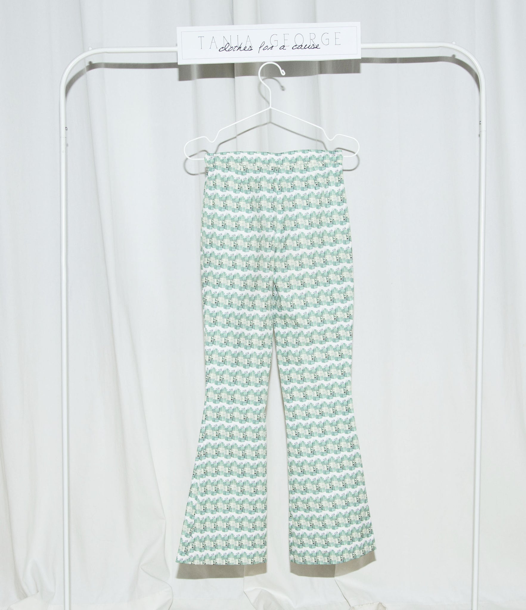 Flare Printed Pants - Milk