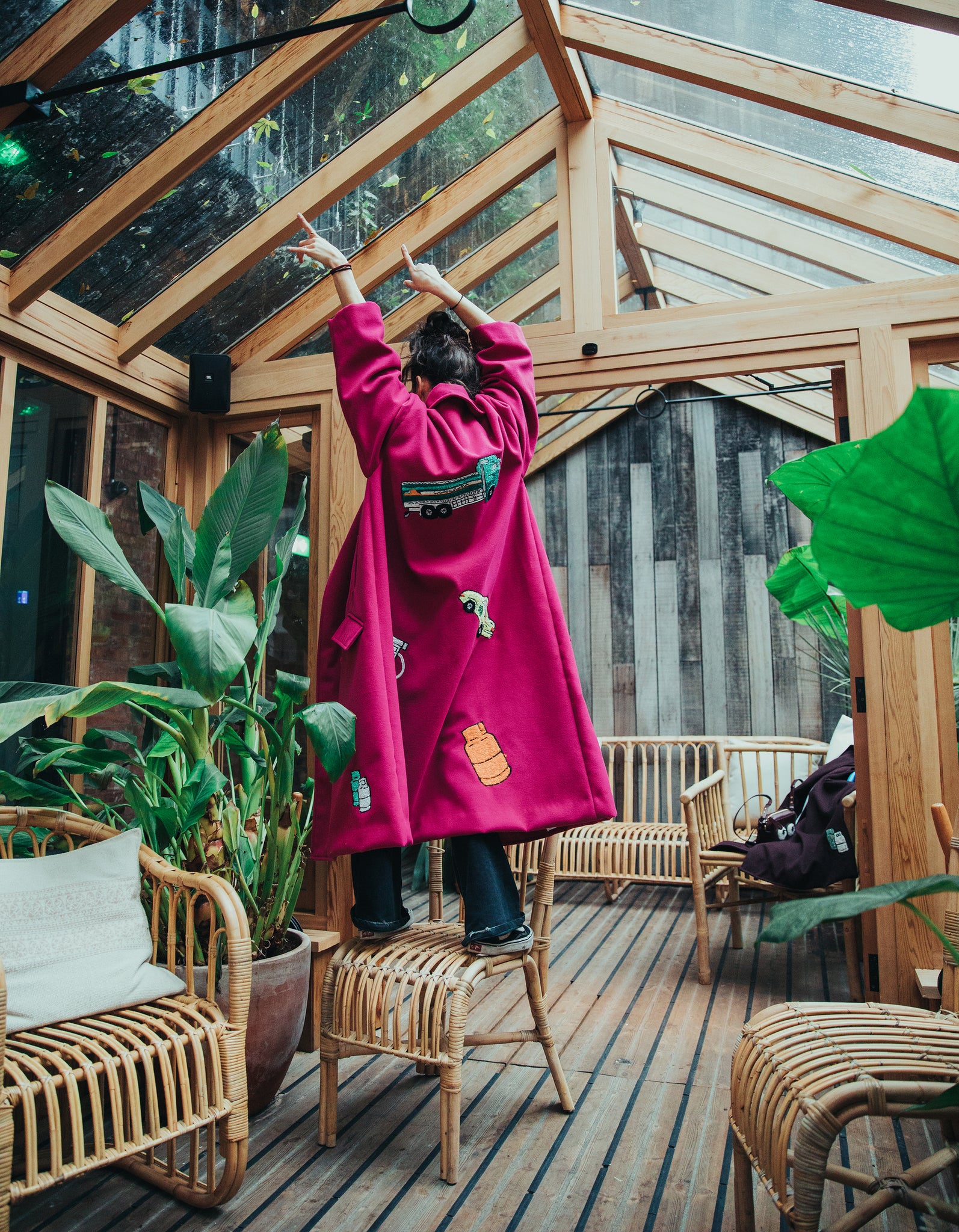 Oversized Embroidered Coat